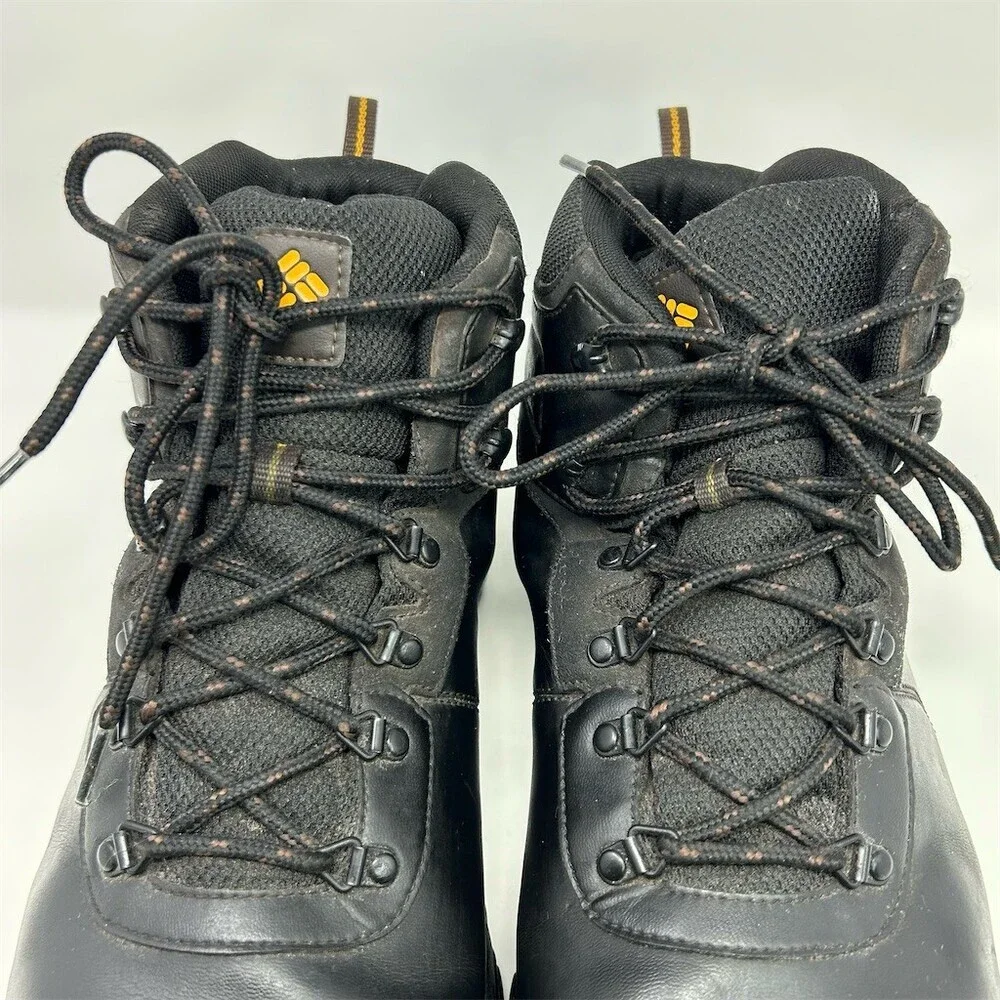 Columbia Men's Waterproof Hiking Boots Black Mid-Top Lace-Up Outdoor Size 17